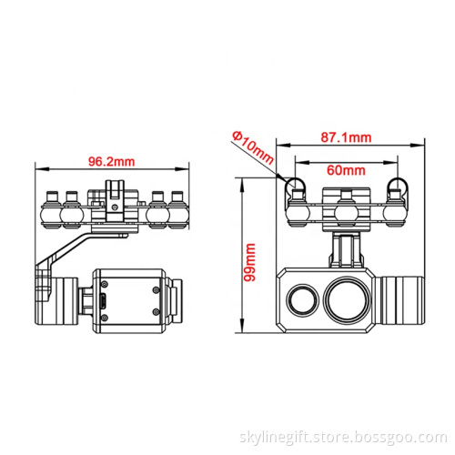 Tarot-RC TL3T21 3-axle Gimbal Camera 640 Thermal Imaging Camera & Visible Light Camera for FPV Drone RC Quadcopter